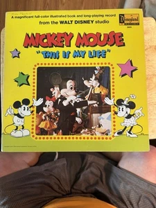 Mickey Mouse Das ist mein Leben Buch & LP (1971) Vinyl Album Disneyland Schallplatten - Bild 1 von 6