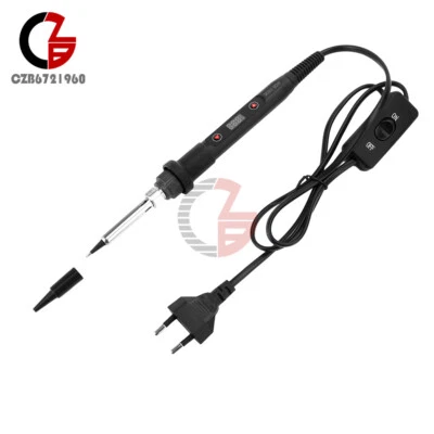 Ferro de solda digital LED 80W ferramentas de reparo de temperatura ajustável com interruptor - Imagem 1 de 4
