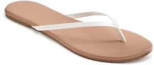 Neu Damengröße 6 8 9 Lauren Conrad weiße Ledersandale Kohls Strand Freizeit Best - Bild 1 von 1
