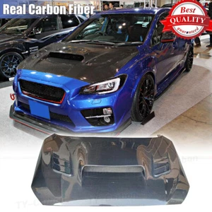 Carbon Fiber Front Hood Bonnet Engine Cover For Subaru WRX STI 11th 2015-2021 - Picture 1 of 7