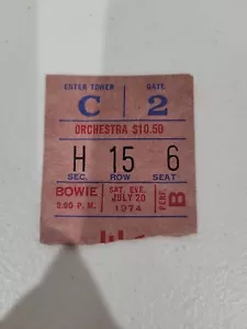 DAVID BOWIE 1974 VINTAGE TICKET STUB THE DIAMOND DOGS TOUR Madison Square Garden - Picture 1 of 3