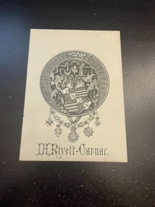 Antique Bookplate - I. H. Rivett-Carner - Picture 1 of 2