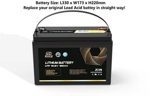 Rock 12V120Ah Lithium Iron Battery --IEC62619 Caravan 4WD RV Camping - Picture 1 of 6