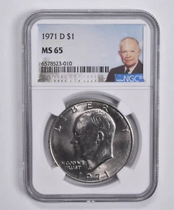 MS65 1971-D Eisenhower Dollar Ike NGC Special Lbl - Picture 1 of 5