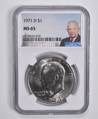 MS65 1971-D Eisenhower Dollar Ike NGC Special Lbl - Image 1 of 4