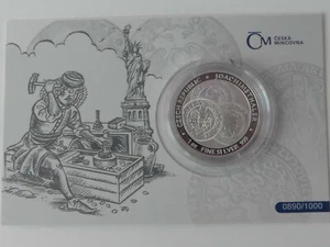 TSCHECHIEN 2021 1 OZ SILBER MÜNZE COIN PP PROOF JOACHIMSTHALER TALER DOLLAR CARD - Picture 1 of 4