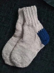 100% Lambswool socks infant size 10 --BRAND NEW-- grey thick - Picture 1 of 1