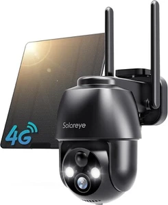4G LTE Cellular Solar Security Cameras Wireless Outdoor, 2K No WiFi Camera wi... - Picture 1 of 8