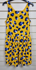 Ladies TOPSHOP Dress. Size 12. Yellow Leopard Print. Strappy Back. VGC