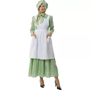 Pioneer Prairie Disfraz Colonial Mujer Vestido Trek, Traje Verde, XX-Grande - Imagen 1 de 6