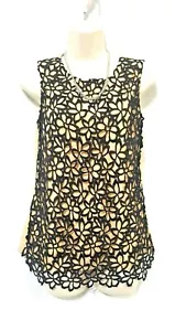 Camicia Neiman Marcus Rose Target Top senza maniche all'uncinetto beige donna stile regalo - Foto 1 di 8