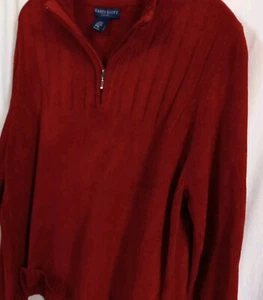 Karen Scott PXL Sweater Womens  Red Pullover 1/4 Zip Soft Collar Warm EUC  - Picture 1 of 6