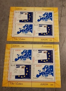 ROMANIA THE LETTER EUROPA 2 MINIATURE SHEETS MNH - Picture 1 of 1