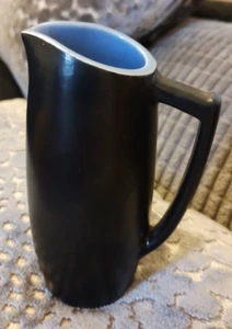 Mullion pottery small brown and blue jug vase - Picture 1 of 11