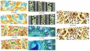 15 sets Nail art water transfer decal sticker wrap C series Jungle Animal C08 - Picture 1 of 7
