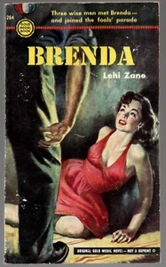 Brenda 1952 Vintage Gold Medal Paperback #264 GGA Lehi Zane Red Dress Lustful - Picture 1 of 8