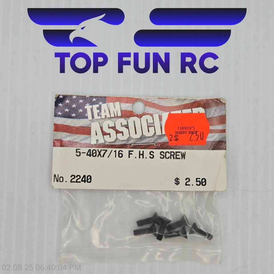Team Associated 2240 5-40 X 7/16 F.H.S. Screw For RC10B4  - Image 1 of 1