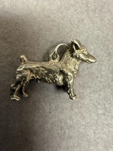 Vintage 925 Sterling Silber Scottish Terrier Hund Figur Charm Anhänger 4208 - Bild 1 von 6