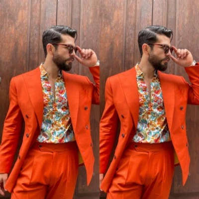 Модные мужские костюмы широкий пик лацкан выпускного вечера вечеринки свадьбы смокинги блейзеры - Изображение 1 из 4