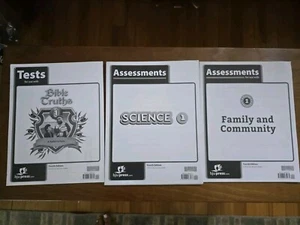 BJU Press Grade 1 Science, Family And Community And Bible Truths Tests 4th Ed - Picture 1 of 1