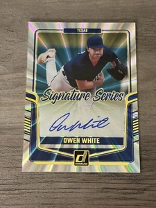 2024 PANINI DONRUS SIGNATURES SERIES LASER OWEN WHITE RC AUTO TEXAS RANGERS - Picture 1 of 2