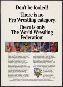 WWF - World Wrestling Federation - Original 1991 Handelsanzeige / Anzeige / Poster - Bild 1 von 1