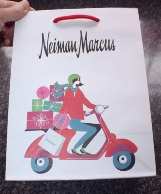 Bolso de Mano Neiman Marcus Pequeño Vacío Navidad Vacaciones Logo Papel Regalo Compras Foto 1 de 2