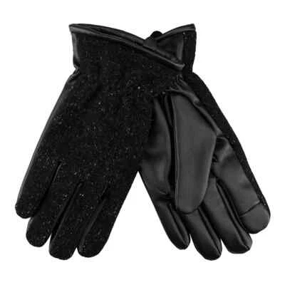 Guantes de invierno Dockers de fieltro jaspeado con pantalla táctil negra para hombre (45DK020045) L/XL Foto 1 de 4