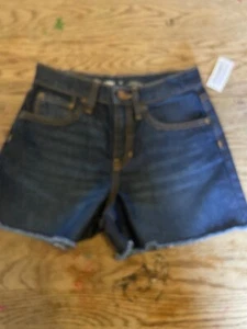 2 Old Navy Girls Size 10 High Rise Blue Denim Cutoff Shorts NEW TAGS! - Picture 1 of 9