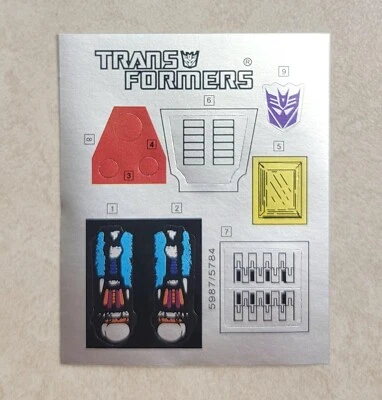 TRANSFORMERS G1 SCOURGE STICKER SHEET RARE! DECEPTICON ROBOT TOY DECALS LABELS - Image 1 of 2