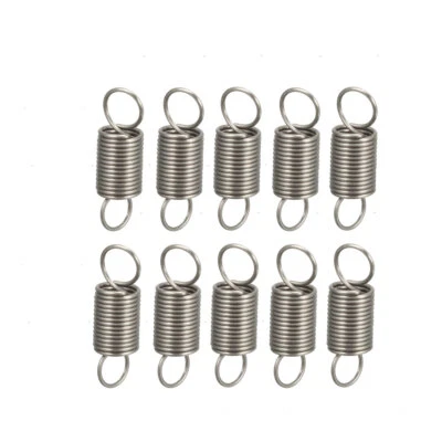 UXCELL 0.3x3x10mm Stainless Steel Small Dual Hook Tension Springs, 10pcs