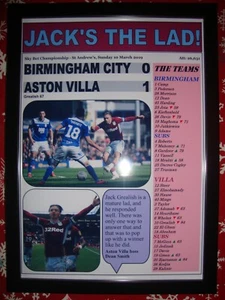 Birmingham City 0 Aston Villa 1 - 2019 Championship - framed print - Picture 1 of 2