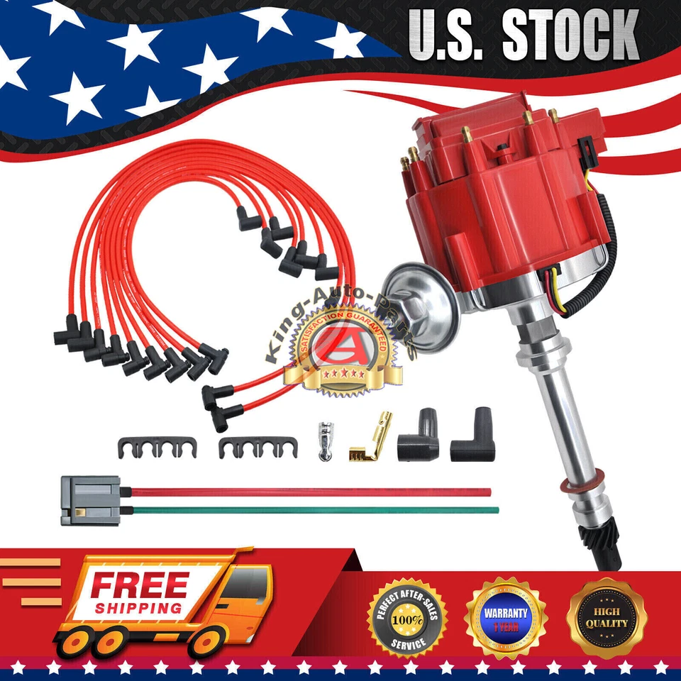 GM08Distributor &Wire &Pigtail for Chevrolet w/65K V 9000RPM350 454 SBC BBC HEI - Image 1 of 4
