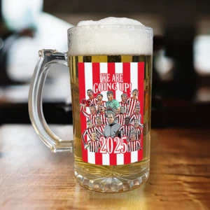 Sunderland Promotion 2025 Beer Glass Design 1 Sunderland Fans Xmas Gift - Picture 1 of 1