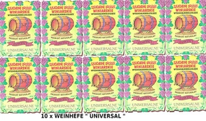 👍 10x Weinhefe UNIWERSAL für schwere Weine Gärhefe Reinzuchthefe Rotwein 🍷🍸🍷 - Bild 1 von 2