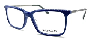 AUTHENTIC & NEW - DRAGON DR2031 434 56/16/145 - BLUE - EYEGLASSES & CASE - Picture 1 of 3