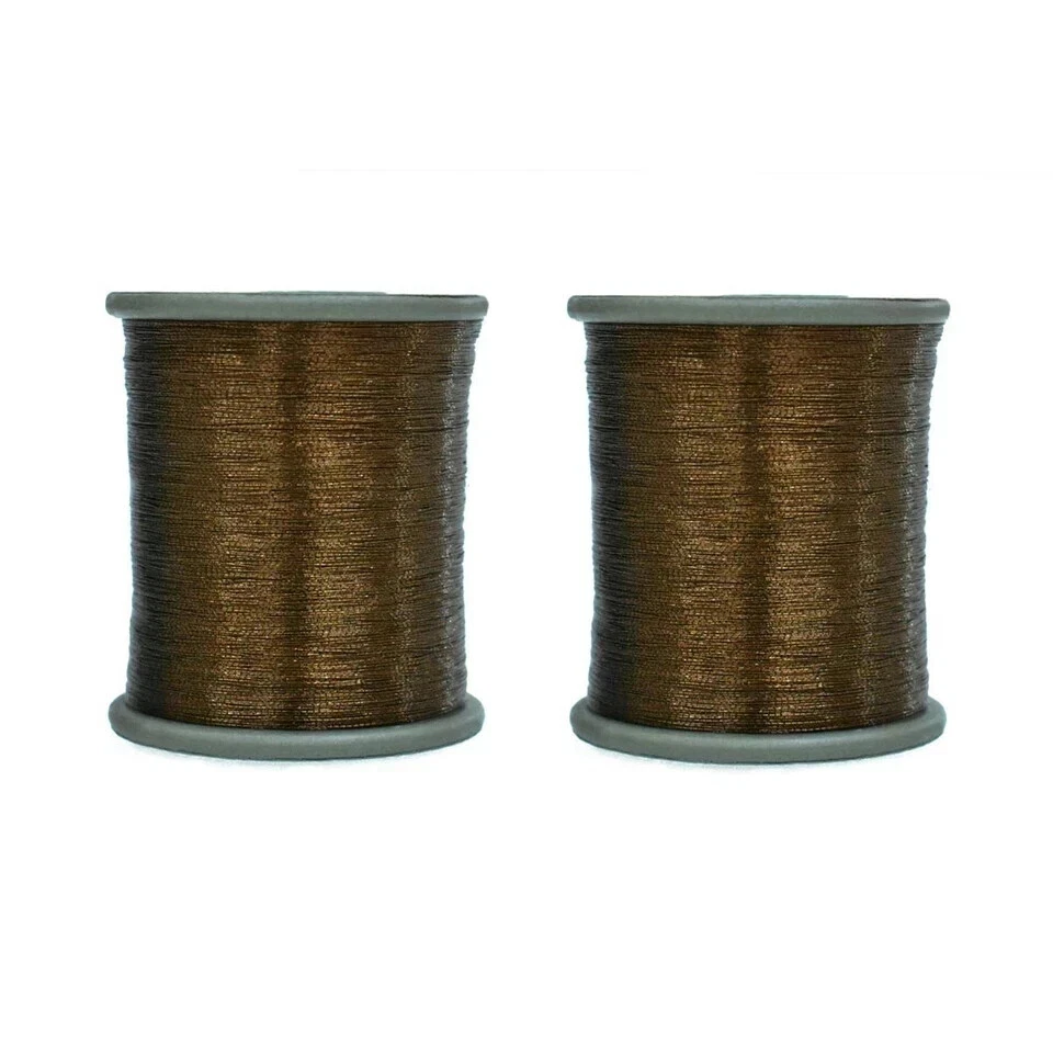 Metallic Zari Thread For Embroidery Sewing & Jewelry Making 0.1 MM Pack of 2 - Image 1 of 1