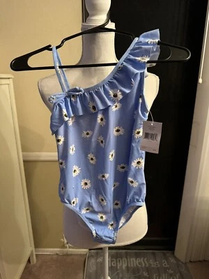 TRAJE DE BAÑO KATE SPADE NY NIÑAS MARGARITA DE UNA PIEZA AZUL Y BLANCO TALLA 164/14Y Foto 1 de 4