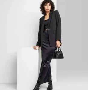 Women's Oversized Blazer Jacket Wild Fable Black Size Large - Picture 1 of 6