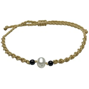 Spiral Pearl Bracelet Nylon Cord Freshwater Pearls Jewelry Gifts Women Valentine - Picture 1 of 4