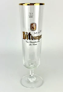 Vaso de cerveza alemán Bitburger con patas Pilsner 0,3 L 9" de alto - Imagen 1 de 9