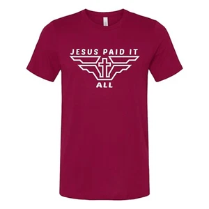Jesus Paid It All T-Shirt Religious Apparel Jesus Tee Christian Clothing Unisex - Picture 1 of 3