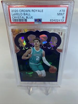 2020 Lamelo Ball Crown Royale Crystal Blue PSA 9 /99 - Image 1 of 2