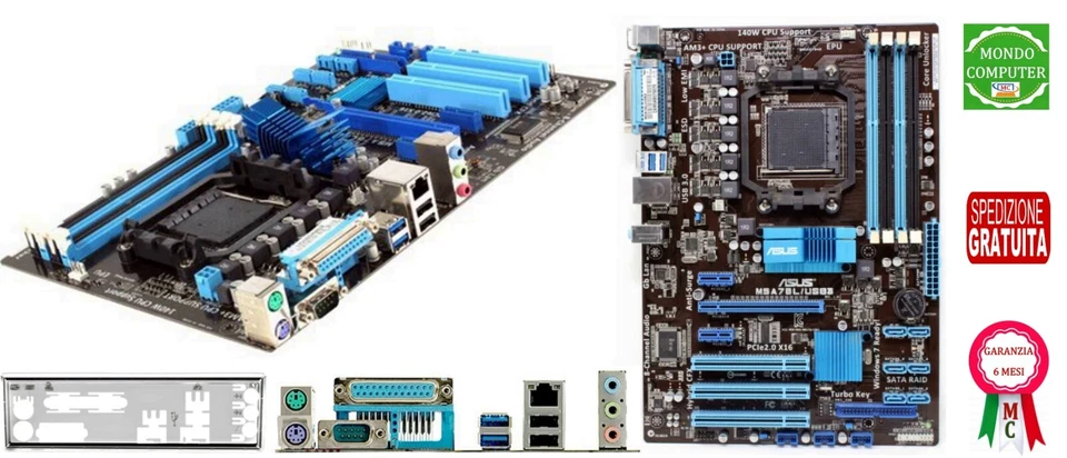SCHEDA MADRE ASUS M5A78L/USB3 SOCKET AM3 + CPU AMD + DISSIPATORE + RAM - Immagine 1 di 1