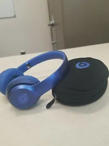 Beats By Dre Solo Blue Wired Headphones WITHOUT AUX Cord