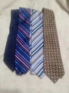 Lot of 4 PAUL STUART Silk Neck Ties - Multiple Widths / Styles Vintage  - Bild 1 von 8