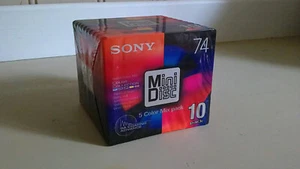 10 Minidisc Sony Color Collection Série 7 5 Color Mix MD 74 min - Photo 1/3