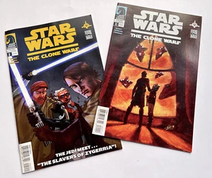 STAR WARS THE CLONE WARS #1+#2 DARK HORSE COMICS #1 + #2 -1st App AHSOKA TANO - Picture 1 of 2