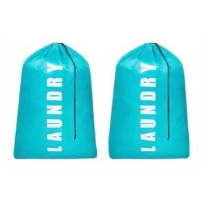 XL Laundry Bag 2 Pack Blue Travel Laundry Bags for Dirty Clothes 24” x 36” NEW - Picture 1 of 11
