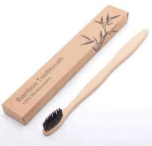 Natural Biodegradable Bamboo Toothbrush 5X Eco Friendly Medium Bristles Brown N - Picture 1 of 7